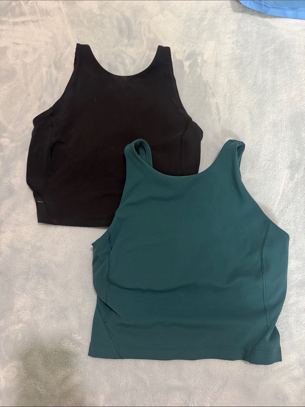 Lululemon Women's High Neck Tank Top - Black and Teal